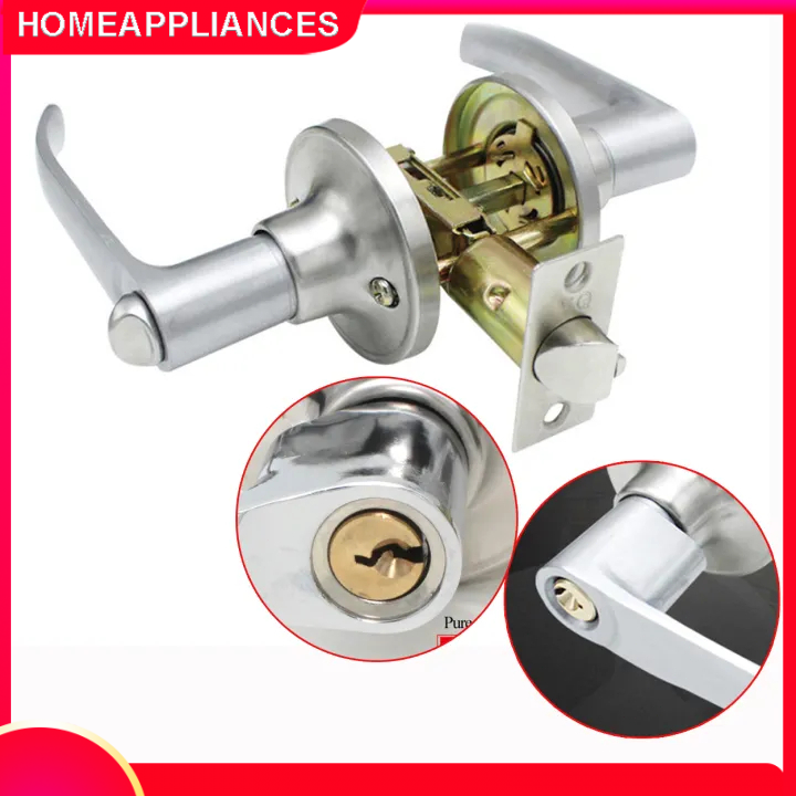 Khoá tròn tay gạt thẳng cứng cáp - Khóa tay nắm cửa 45-65mm cho phòng tắm,tay nắm cửa,khóa cửa