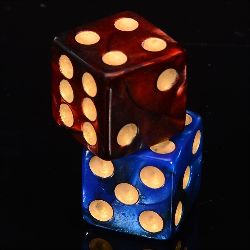 10pcs 16mm 6 Sided Spot Dice Acrylic Right Angle Dice Portable For Table Board Funny Games Party Bar School Outdoor Group Tool