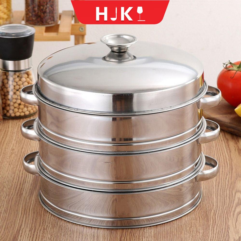 HJKL Có thể xếp chồng Giá hấp thực phẩm Dày Bánh Bao nhồi bông hấp Nồi hấp Nồi cơm điện Phụ kiện dụng cụ nấu ăn Có hai tai Nồi hấp inox Cho nồi súp Nồi sữa