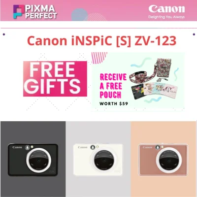CANON INSPIC [S] ZV 123, 2 in 1 Instant Camera Mini Photo Printer with Smartphone Connection ZV-123