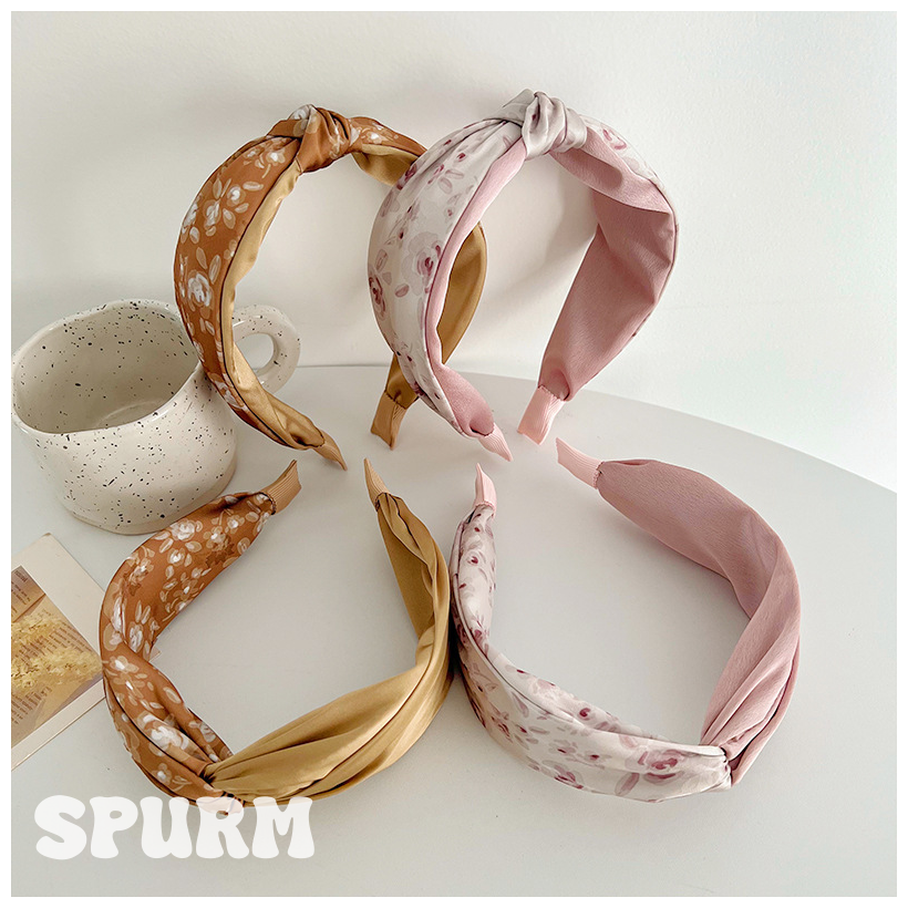 [SPORM] Women Girls Silk Satin Tiedye Flower Knot Hairband Headband Adult Hair Accessories Hair Jewley ราคา  13,598 บาท*ส่งฟรี