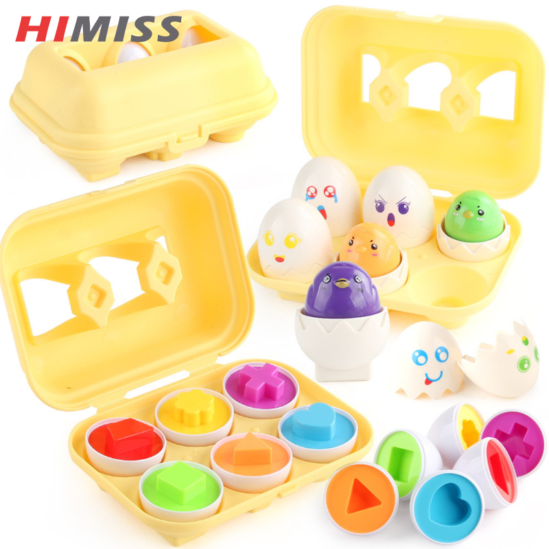 HIMISS Baby Learning Educational Toy Smart Egg Color Shape Matching