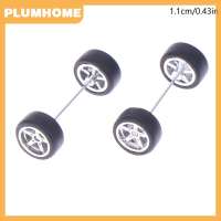 PLUMHOME 1 Bộ DIY Racing 1:64 xe bánh xe cho lốp cao su với bánh xe trục mô hình sửa đổi một phần