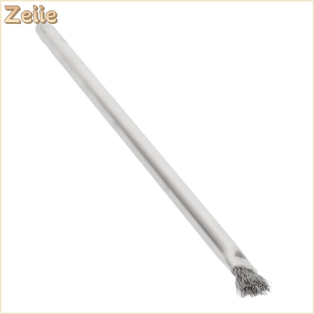 ZEIIE Lông bàn chải dây Bàn chải tảo bể cá Bạc Cấp độ chuyên nghiệp Bàn chải lông dây Phụ kiện vệ sinh Thép không gỉ Bàn chải dây cho bể cá Vệ sinh bể cá