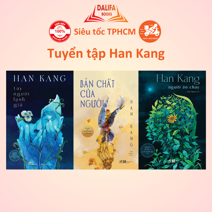 Sách - Tuyển tập Han Kang - Tay người lạnh giá - Bản chất của người - Người ăn chay