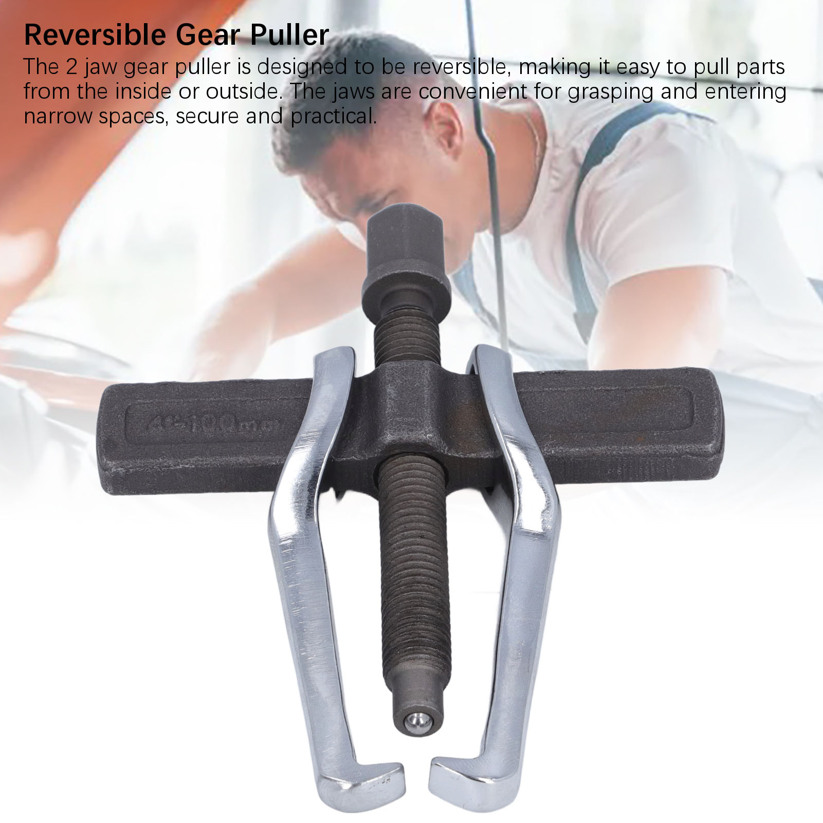 Garosa 4 Inch 2 Hàm Puller CRV Thép Có Thể Đảo Ngược Mang Vắt dụng cụ loại bỏ dụng cụ chuyên nghiệp Puller Cho Sửa Chữa Ô Tô Máy Móc Sửa Chữa