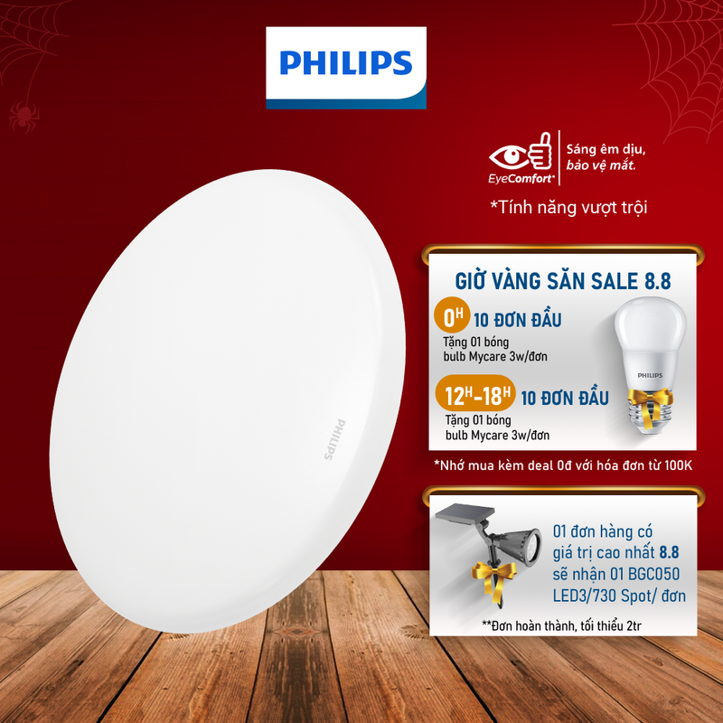 Bộ đèn ốp trần Philips LED tròn CL200 - Công suất ( 6W, 10W,17W,20W) ánh sáng vàng, ánh sáng trắng