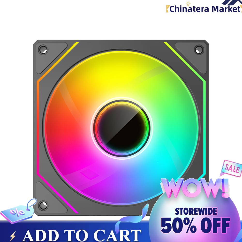 【Chinatera】12ซม.ARGB 5V 3Pin 4พินPWMพัดลมระบายความร้อนที่เงียบสงบInfinityกระจกเงียบคอมพิวเตอร์Coolerพัดลม800-1800 RPMเงียบVentilador ราคา 149 บาท*ส่งฟรี