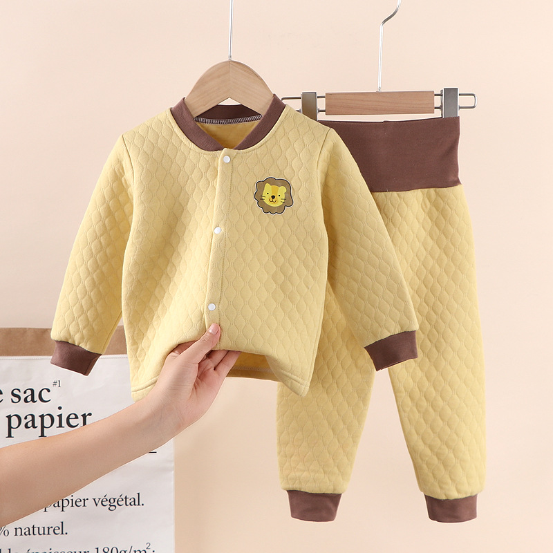 KON686 เด็กแขนยาว Winterาว ผ้าฝ้าย Keepบอุ่นและข้น เอวสูง ป้องกันท้องผ้า ชุดชั้นใน ราคา 149 บาท*ส่งฟรี