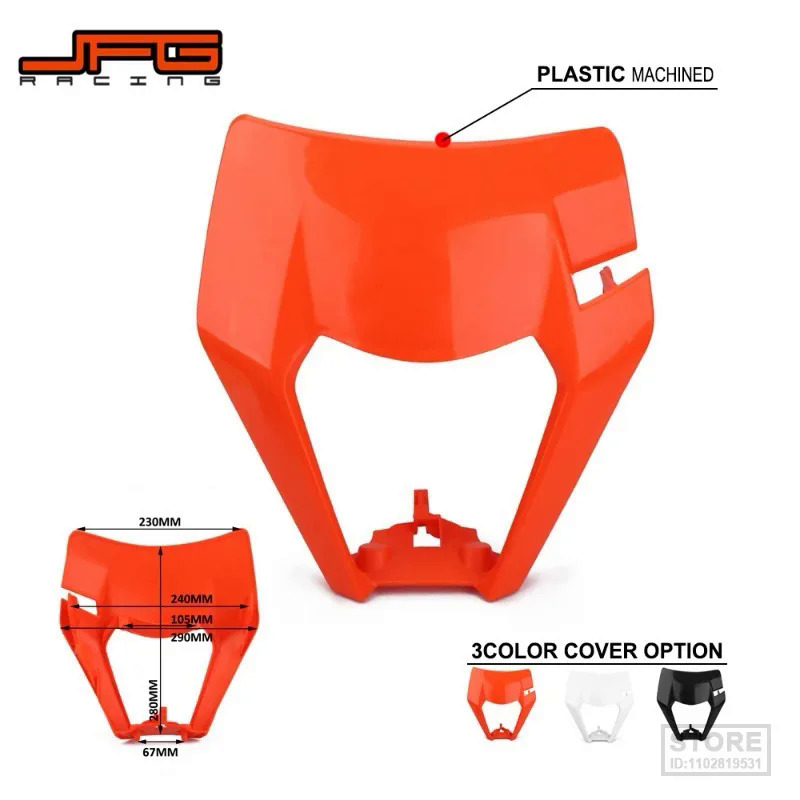 Cho Ktm EXC SX SxS excf xcw SMR 125 150 250 300 350 450 500 525 xe máy 2017 phổ đèn pha đèn pha nhựa bìa mặt nạ