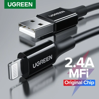 UGREEN USB Cable for iPhone 12 11 Pro MAX 2.4A MFi Lightning to USB Cable Fast Charging Data Cable for iPhone 12 11 Pro 11 XS XS Max X 8 7 6 5s iPad Mobile Phone Cable