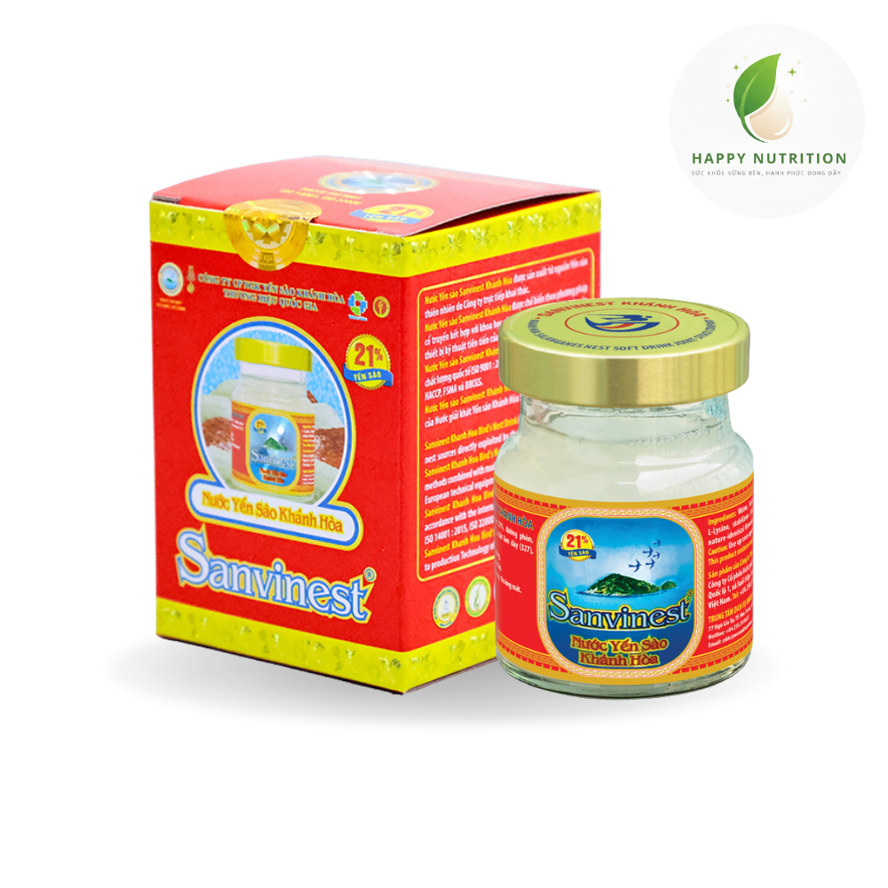 Nước Yến Sào Sanvinest Khánh Hòa Có Đường Dành Cho Người Lớn Lọ 70ml