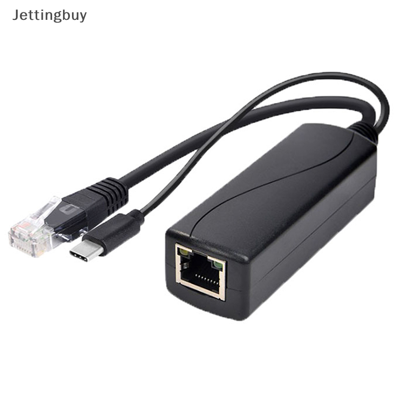 Jettingbuy flash bán Loại-C Bộ chia POE USB 48V đến 5V cấp nguồn qua dây