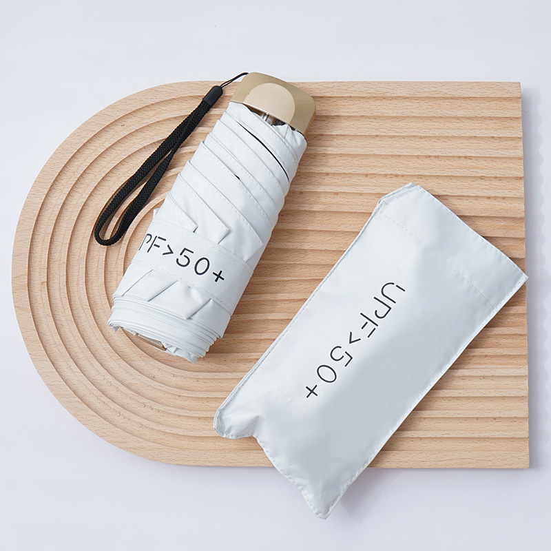 Female Uv Protection Flat 50 Fold Sunny Umbrella Pocket Compact Sun Umbrella Umbrella Upf50+ ราคา 161 บาท*ส่งฟรี