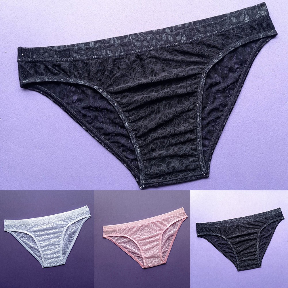 Thời trang phía trước của nam giới đồ lót xuyên thấu với Pouch cạp thấp nhiều màu sắc
