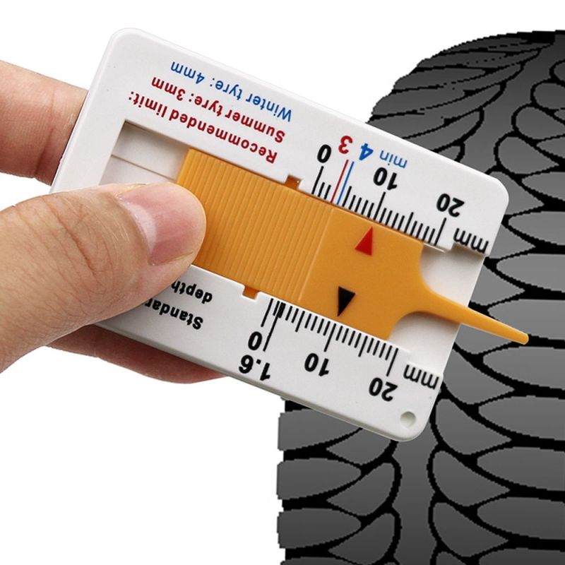 YE33040 Cầm tay Sửa chữa Cung cấp đo lường Công cụ đánh dấu Nhựa 0-20mm Độ sâu lốp xe ô tô Chỉ báo độ sâu Đo độsâu Thước đo độ sâu mẫu lốp