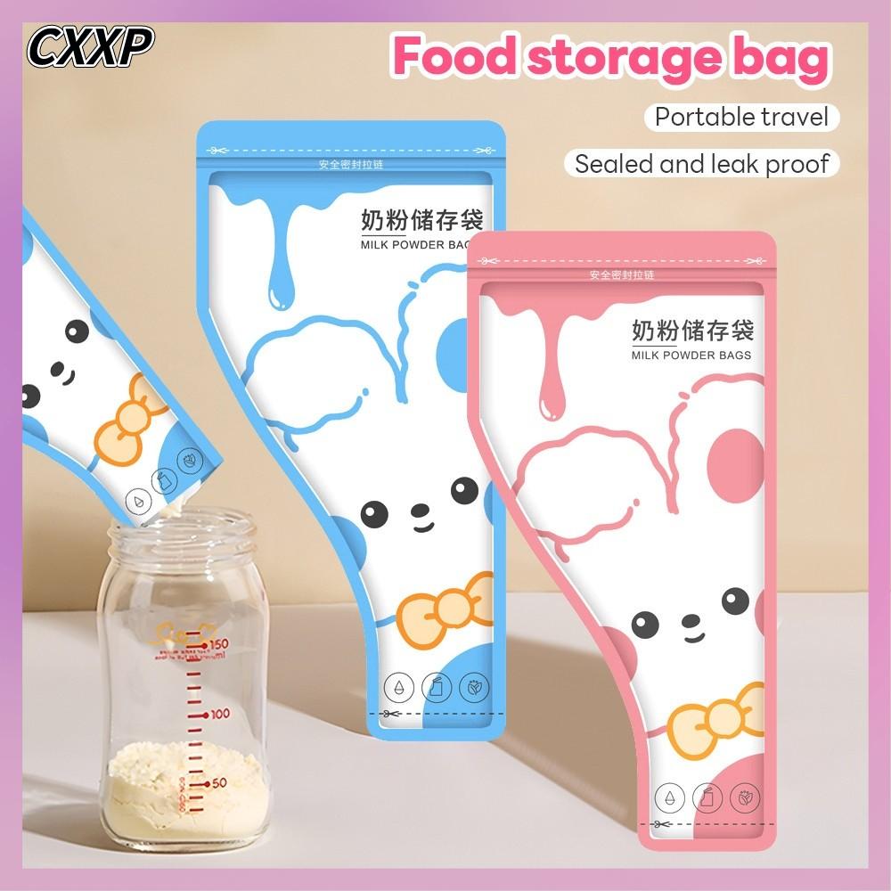 CXXP 30PCS Đóng kín kép Túi sữa bột dùng một lần Phim hoạt hình Chống rò rỉ Túi đựng sữa cho bé  Túi sữa chống rò rỉ Sử dụng cho trẻ em