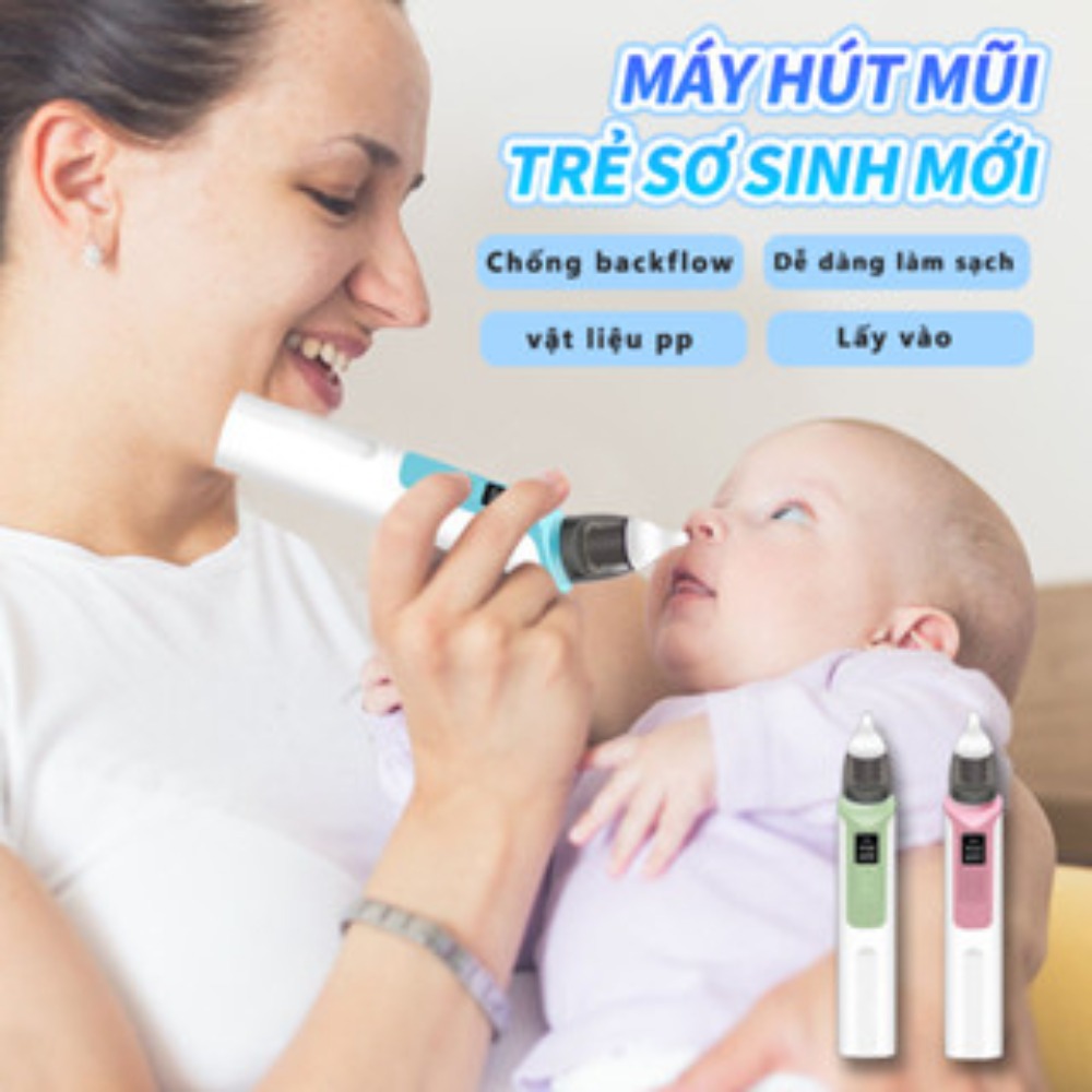 Cầm tay máy hút mũi, y tế silicon mềm, cần sạc, không ồn, vệ sinh mũi, trẻ sơ sinh, 0-3 tuổi