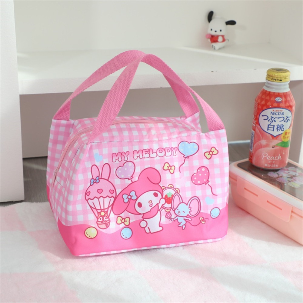 HAXW689429 Canvas Sanrio Lunch Bag Waterproof Large Capacity Carrying Tote Bag Fashion Cartoon Thermal Insulation Bag Student