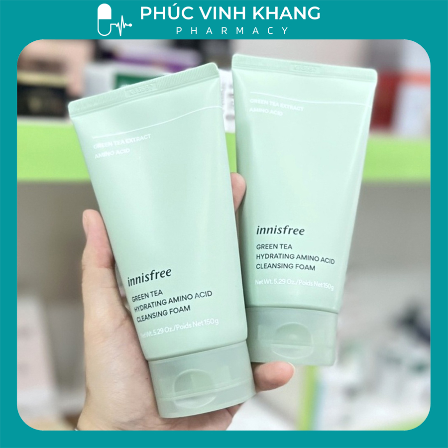 Sữa Rửa Mặt Trà Xanh Innisfree Green Tea Foam Cleanser Hàn Quốc (150ml) dịu nhẹ an toàn