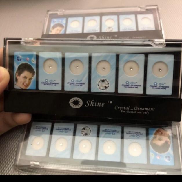 Đá đính răng crystal diamond, hộp 5 viên sịn sò
