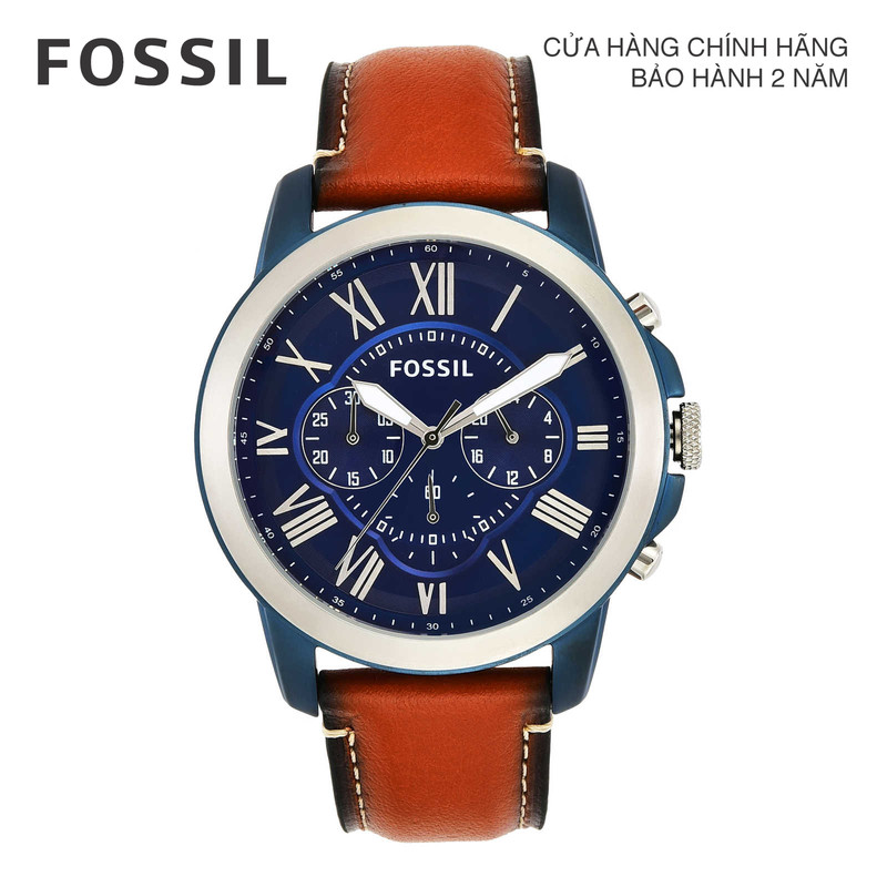 Đồng hồ nam Fossil Grant FS5151 dây da- nâu