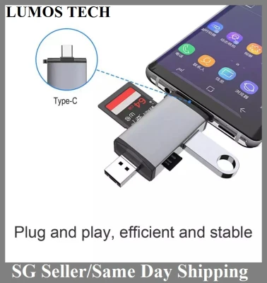 Universal Type c usb c Card Reader USB2.0 SD/MMC slot Micro SD/TF slot Adaptor Multifunction 6 in 1 Type-c OTG Card Reader