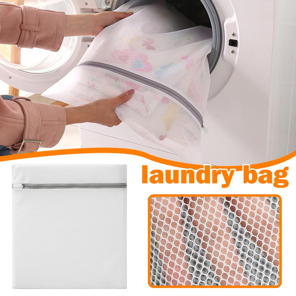 Laundry Bag Zipper Polyester Mesh Bra Wash Bag Home Care Clothing For Travel L1N5