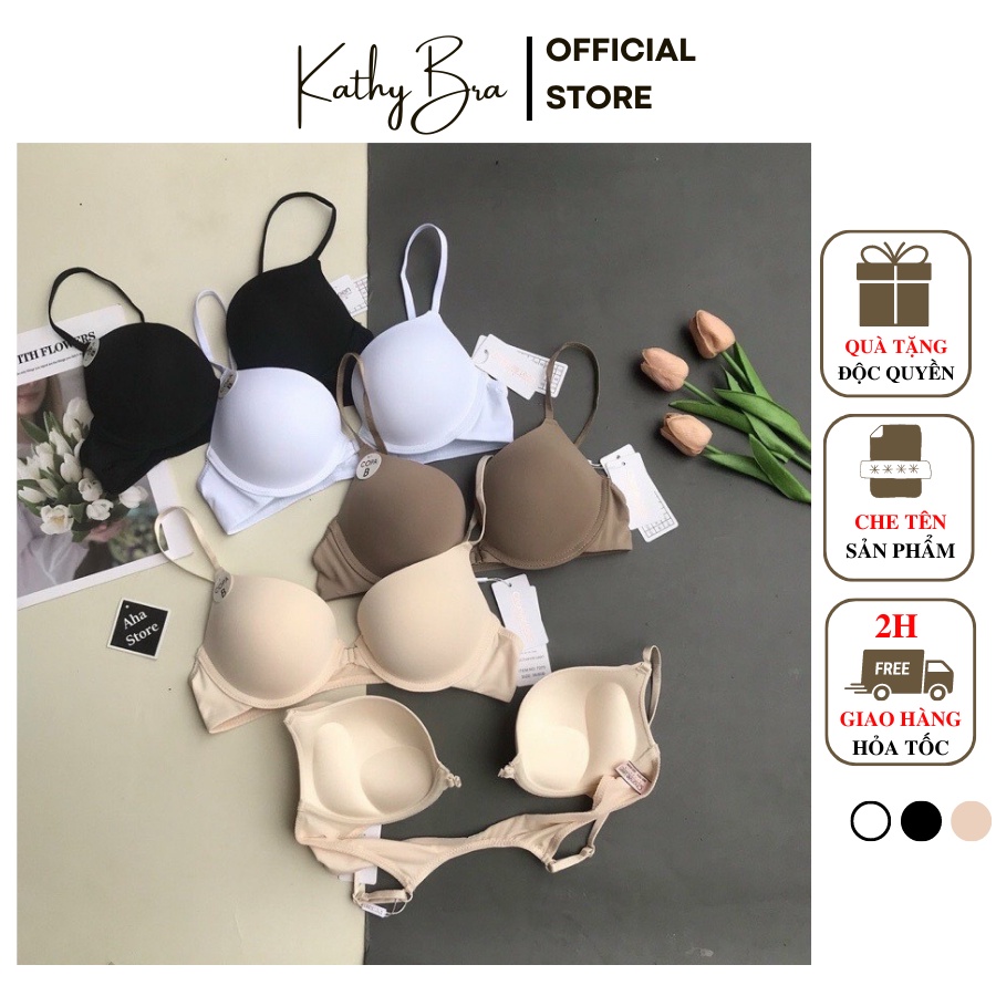 B21 Áo Ngực Cài Trước Trơn KATHY BRA Đệm Mút Dày 2.5cm Nâng Ngực Có Gọng Màu Thông Dụng