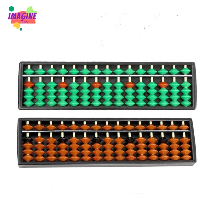 Imagine ready stock Kids 15 Digits Abacus Arithmetic Calculating Tool Math