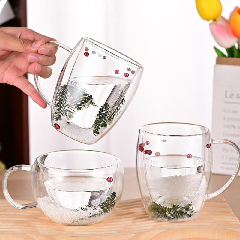 Dried Flower Double Wall High Borosilicate Glass Mug - Dear Cece