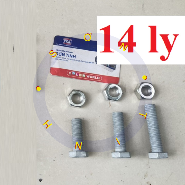 1 con bù long + con tán M14 (14ly) bulong tán bộ