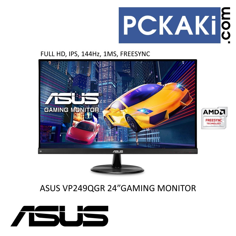 ASUS VP249QGR 24 FULL HD GAMING MONITOR 144HZ 1MS | FREESYNC WITH HDMI CABLE, Tilt Adjustable Singapore