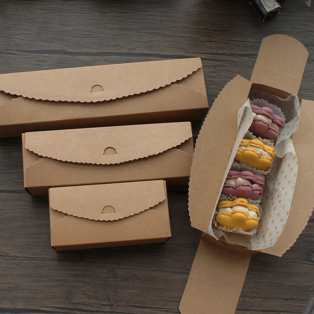 3size Choose Macaron DIY 10 Set Kraft Paper Box Valentine s Day Christmas