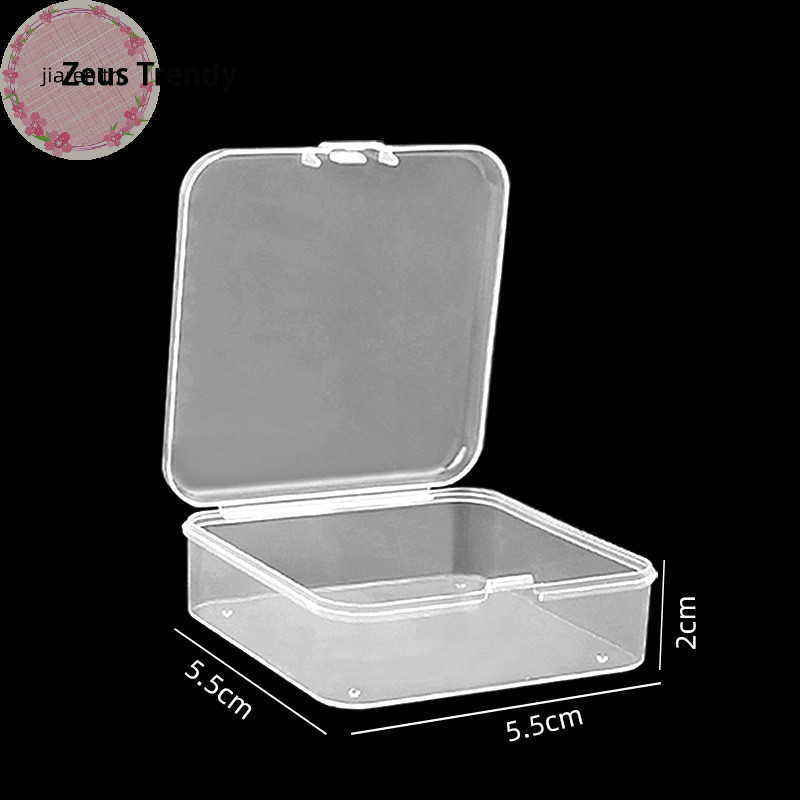 QIAN TI ZI Canon PP transparent box, rectangular flip storage box, square packaging box, bubble wrap box, circular accessory organizer, product packaging ราคา 5 บาท*ส่งฟรี