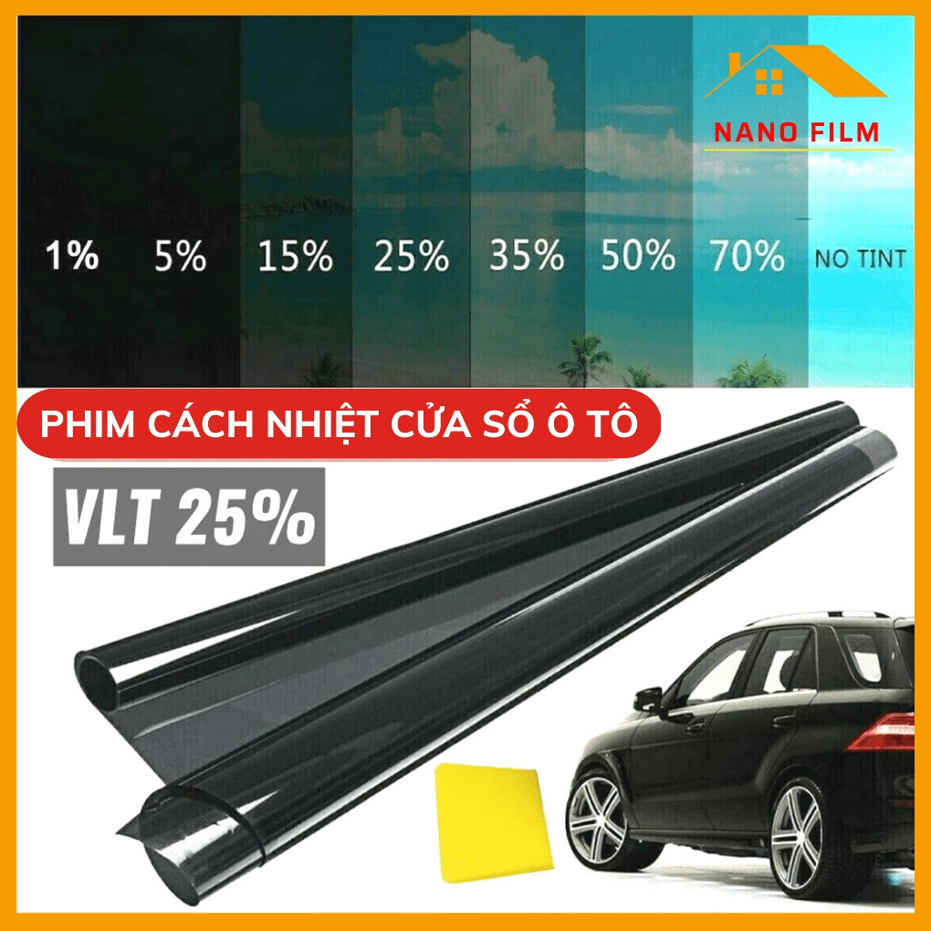 Cuộn phim cách nhiệt dán kính ô tô chống nắng bảo vệ sự riêng, cản tia UV 99%
