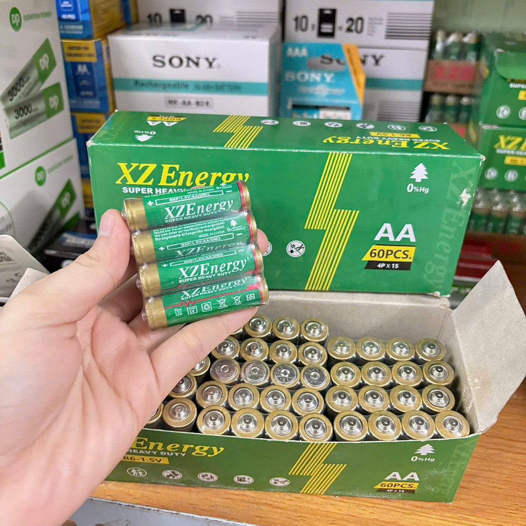Lốc 60 viên Pin Carbon XZEnergy 1.5V | Pin AA Chất Lượng Cao – Dùng Siêu Bền