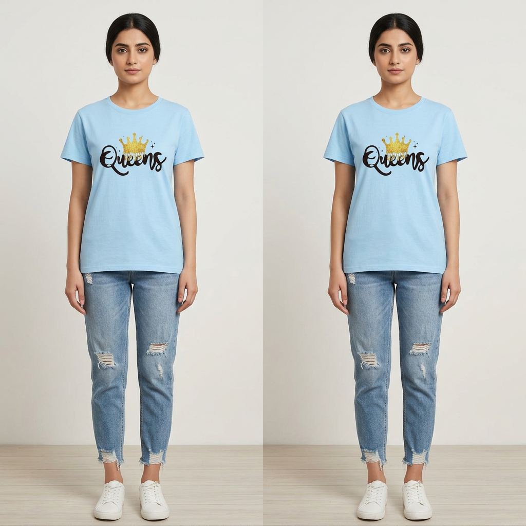 Pack of 4 Plain Cotton Short Sleeve T Shirt For Women and Girls Casual Summer Wear Soft Breathable Fabric For All Day Comfort