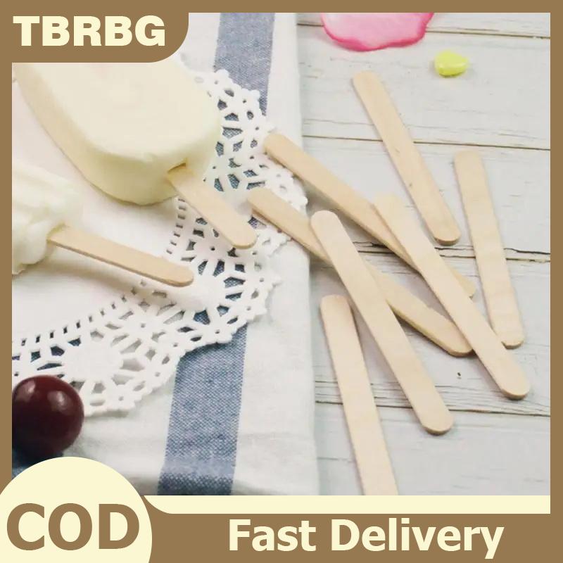 TBRBG Kem gậy gỗ 100pcs tự nhiên Popsicle Stick cho hàng thủ công handmade dự án Đảng trang trí