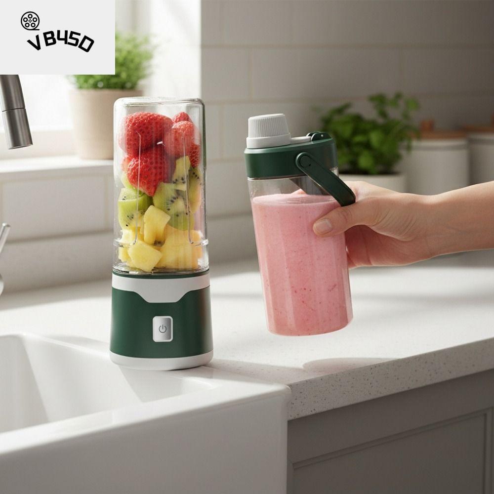 VB45D Thiết bị cầm tay Cốc ép trái cây điện USB Có thể sạc lại 500 ML Cốc xay sinh tố Dụng Cụ Nhà Bếp Cúp Đôi Cốc trộn Du lịch