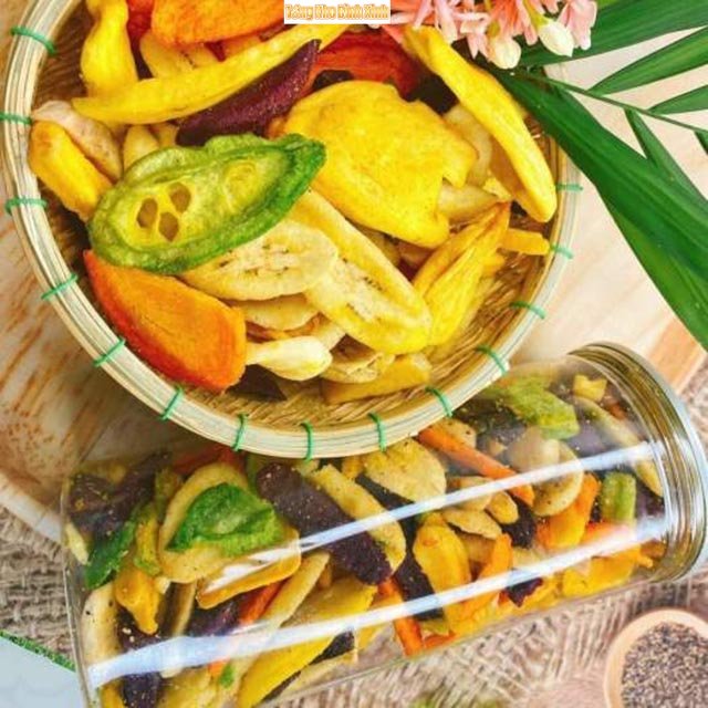 Trái cây thập cẩm sấy giòn hủ pet 300g