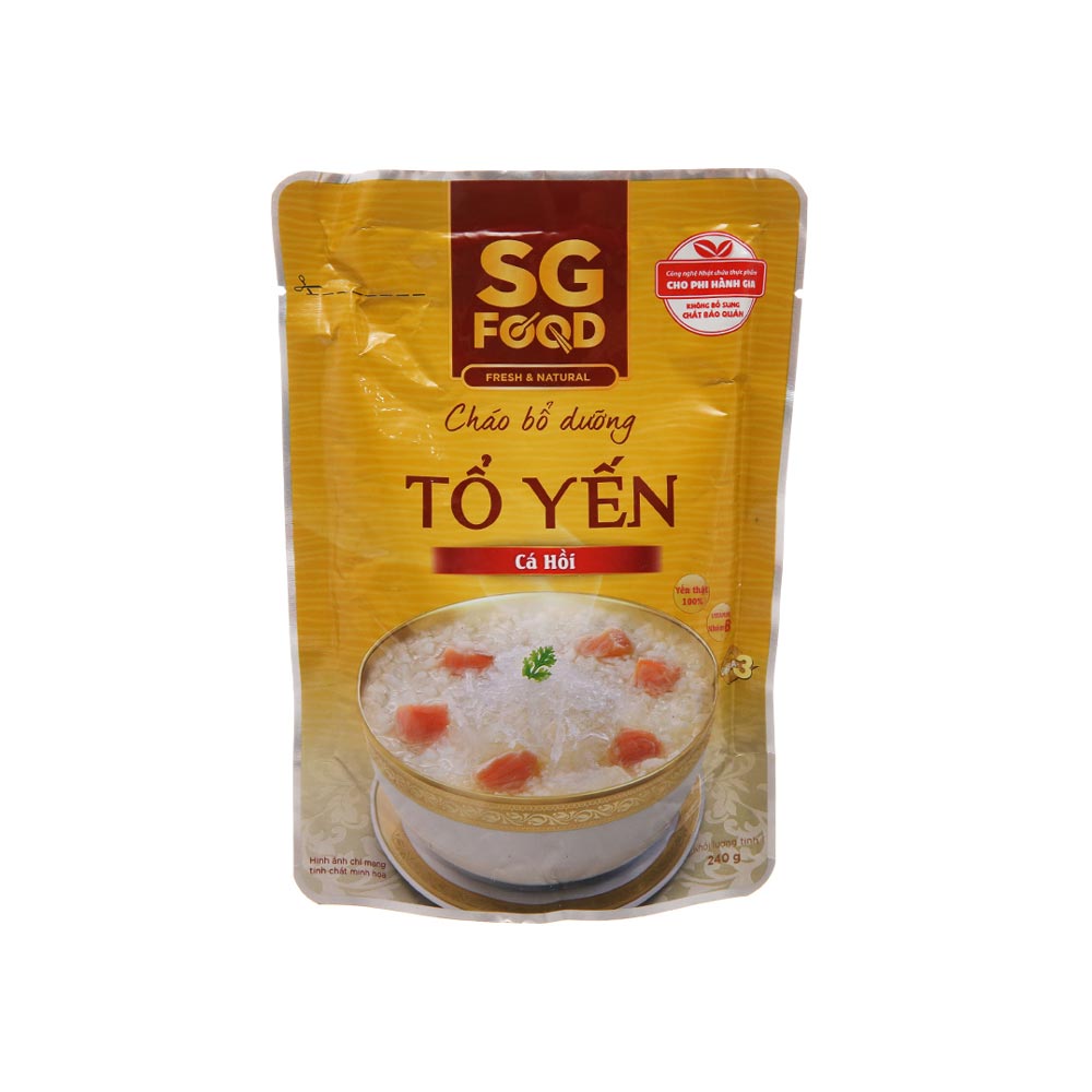 [Co.op Online] - Cháo bổ dưỡng SG Food tổ yến cá hồi gói 240g