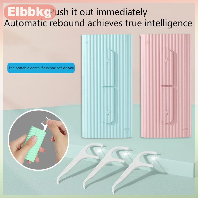 Elbbkg 1 cái đẩy kéo nha khoa xỉa Dispenser chứa 10 cái xỉa xách tay nha khoa xỉa hộp lưu trữ vệ sinh răng miệng chăm sóc xỉa Pick