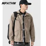 MPATHW  Áo Jacket Trang Phục Công Sở Nam Thường Ngày Áo Khoác Thời Trang Mặc Ngoài Rộng Rãi Sành Điệu