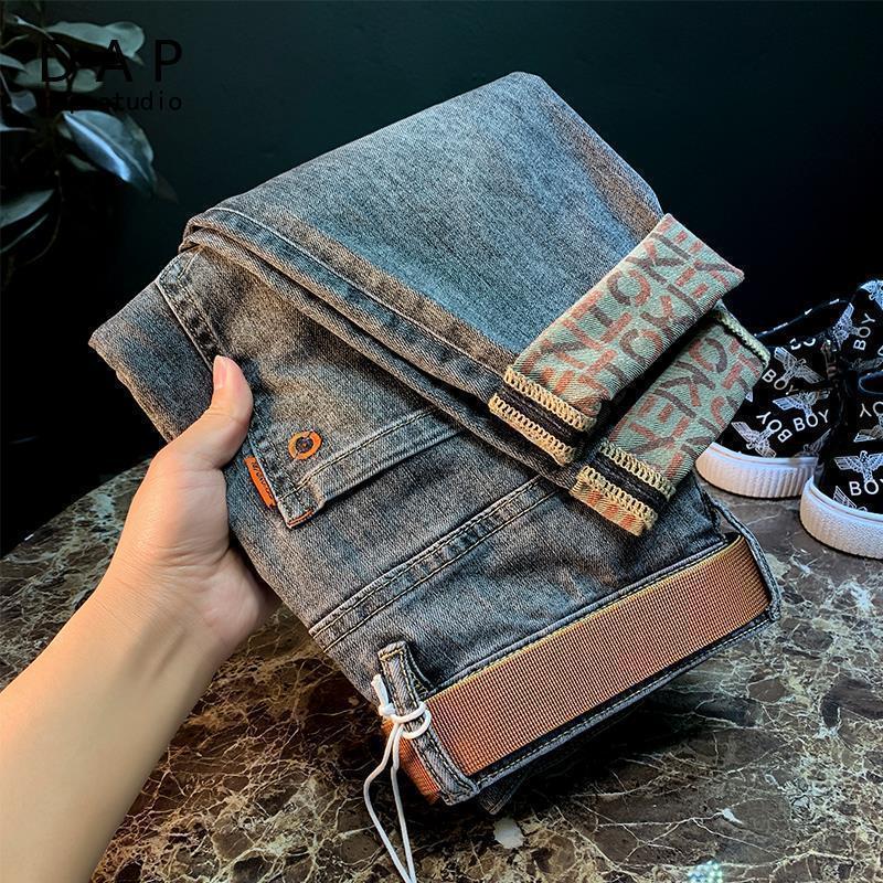 Quần jeans nam mới mùa thu cao cấp hợp thời trang thương hiệu 9-point ôm vừa chân nhỏ ruffian đẹp trai phiên bản Hàn Quốc hợp thời trang quần