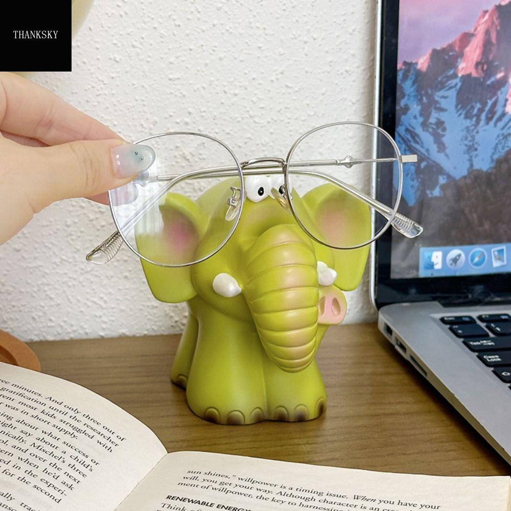 THANKSKY Dễ thương Giá đỡ kính Con voi Gấu túi Giá đỡ kính mắt 3D Chó Corgi Giá trưng bày kính mắt Trang chủ
