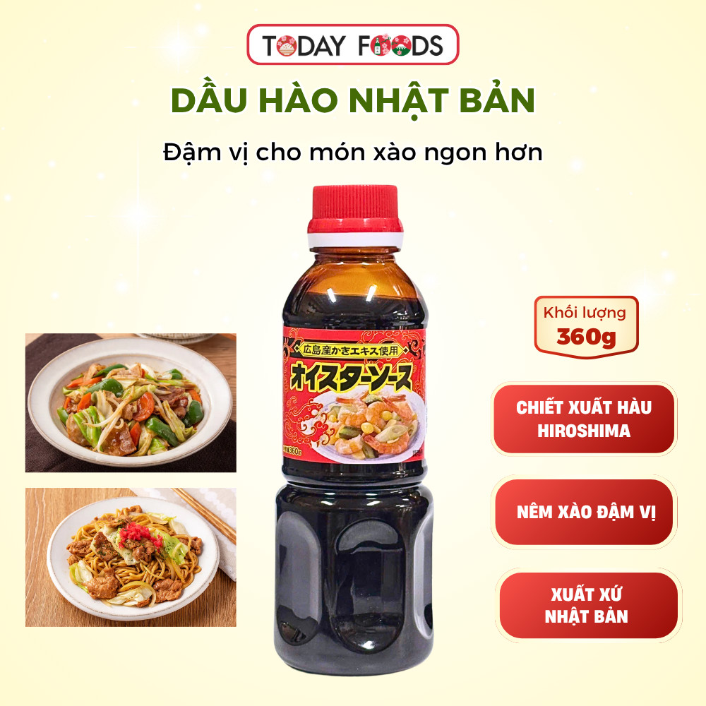 Dầu hào Nhật Bản 360g - Chiết xuất hàu Hiroshima, gia vị xào nấu tiện dùng