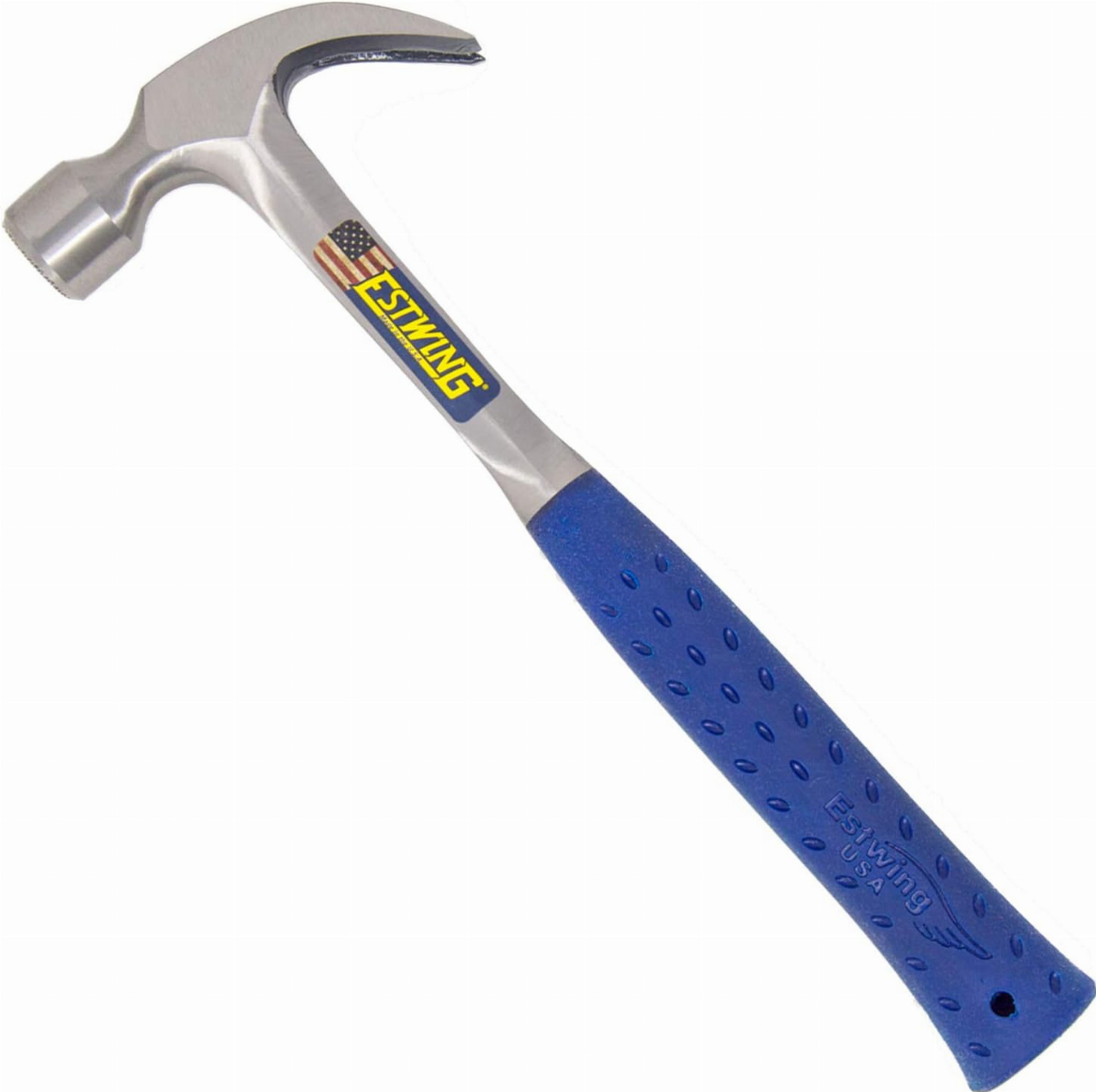 Estwing Hammertooth Hammer - 22 oz Straight Rip Claw with Smooth Face &  Shock Reduction Grip - E6-22T, Blue