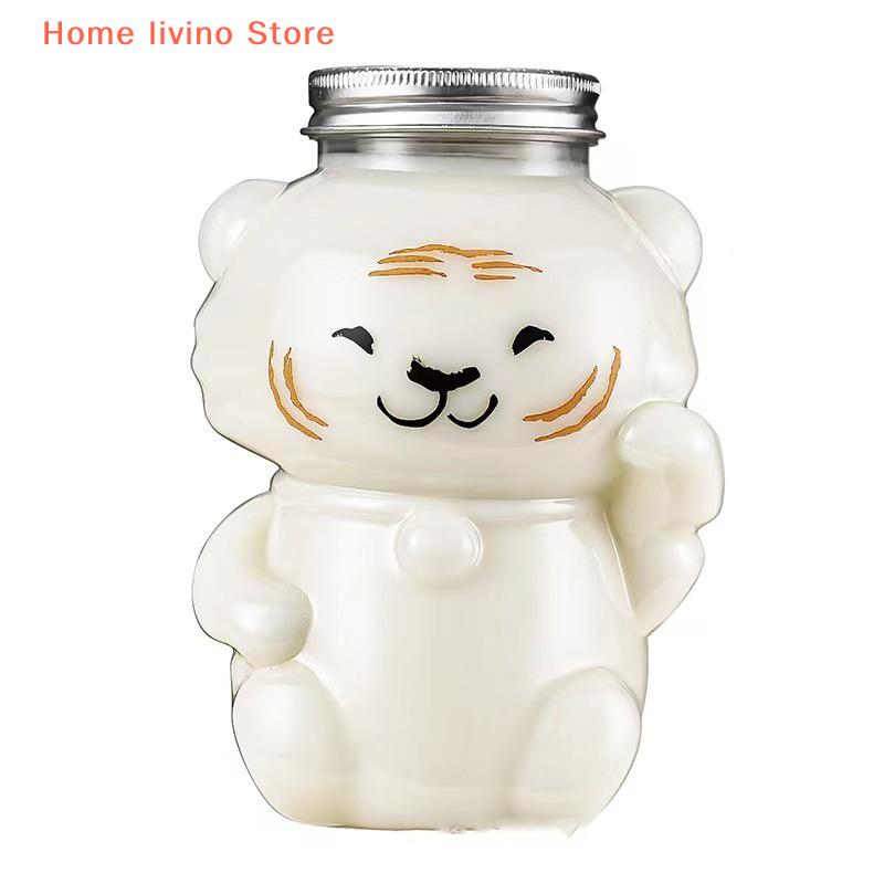 Livino Phim hoạt hình trong suốt Sữa nước trái cây lạnh uống trà sữa nước giải khát chai nước sữa cốc