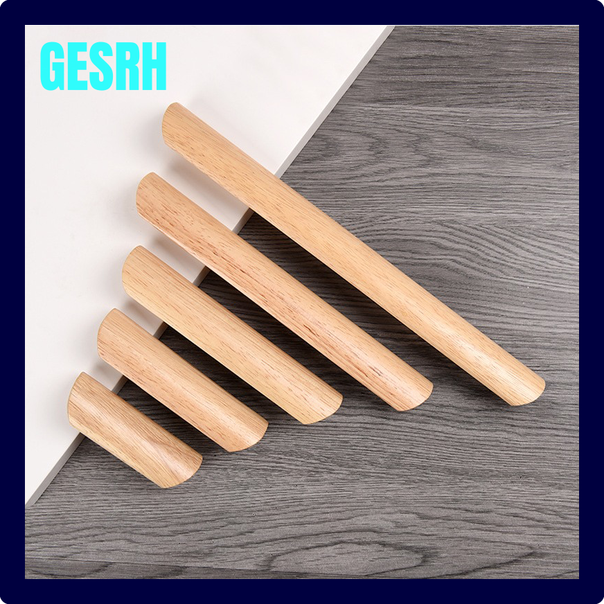 Gesrh tiradores de madera Para muebles, pomo de armario respetuoso con EL medio ambiente, con tornillos de montaje, estilo nórdico fdhrt